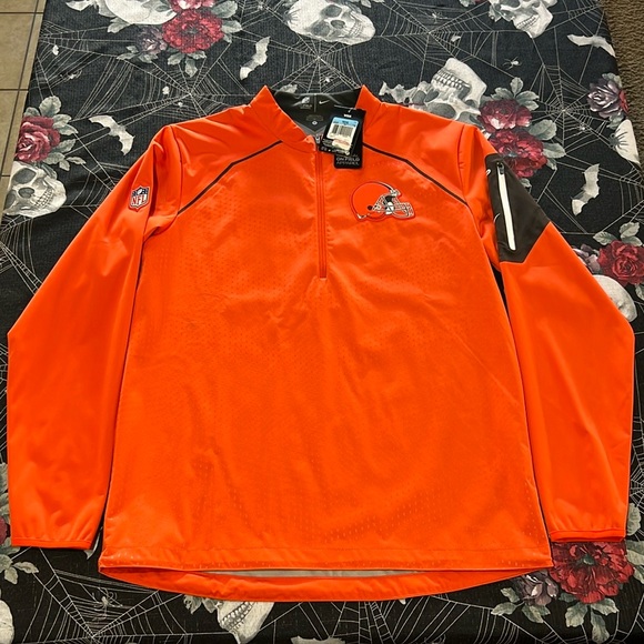 NWT 2014 NIKE ON FIELD APPAREL CLEVELAND BROWNS SPEED FLY JACKET SZ MENS M RARE! - Picture 1 of 13